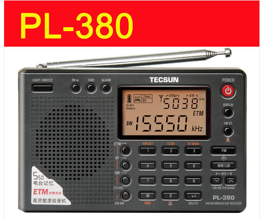 TECSUN PL-380 DSP with ETM PLL WORLD BAND RADIO PL380