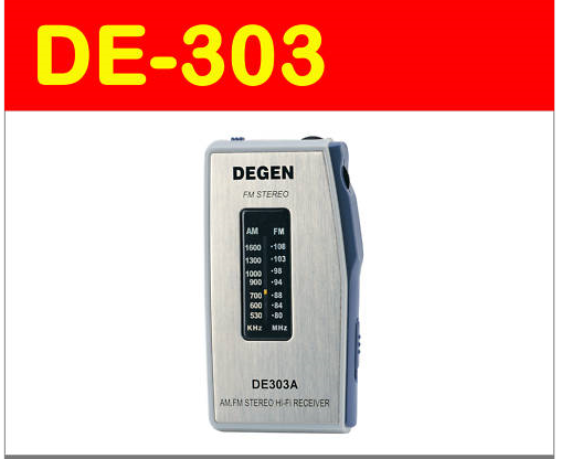 Degen DE303 Portable Mini AM/FM - Stereo Radio Receiver