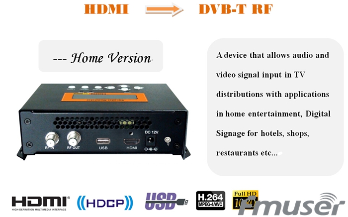 Codificador modulador de TV digital, Modulador de TV digital Hdmi