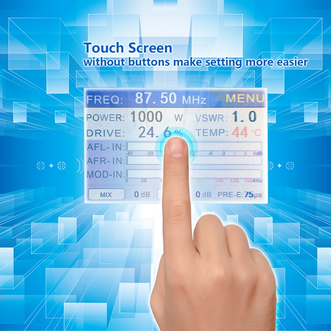 touch screen of fm transmitter