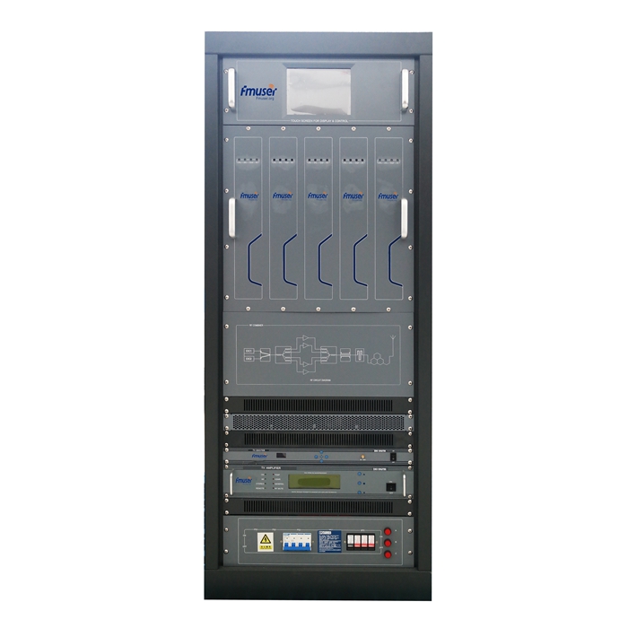 FMUSER FU-518A 5000W 5KW Analog VHF UHF TV Transmitter Rack Size For Television Station Channel