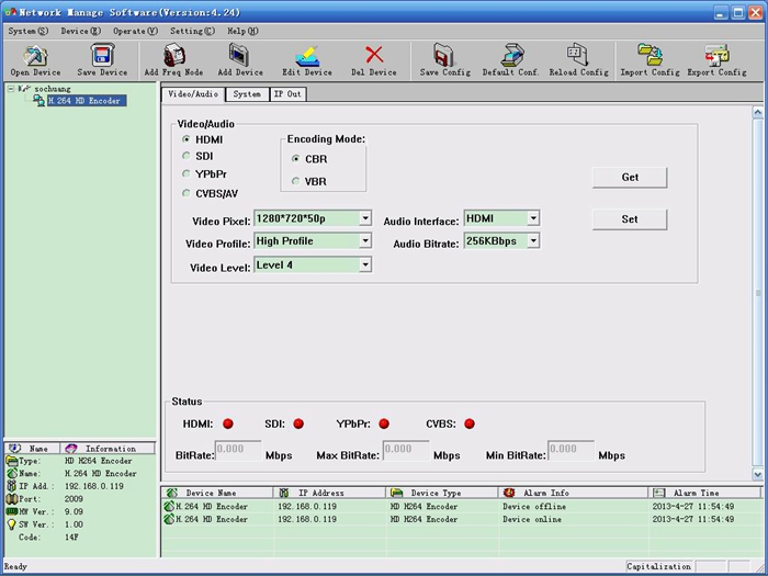 FMUSER FC-2205 HD H.264 Encoder(HDMI+SDI+YPbPr+CVBS/AUDIO in and ASI+IP out)