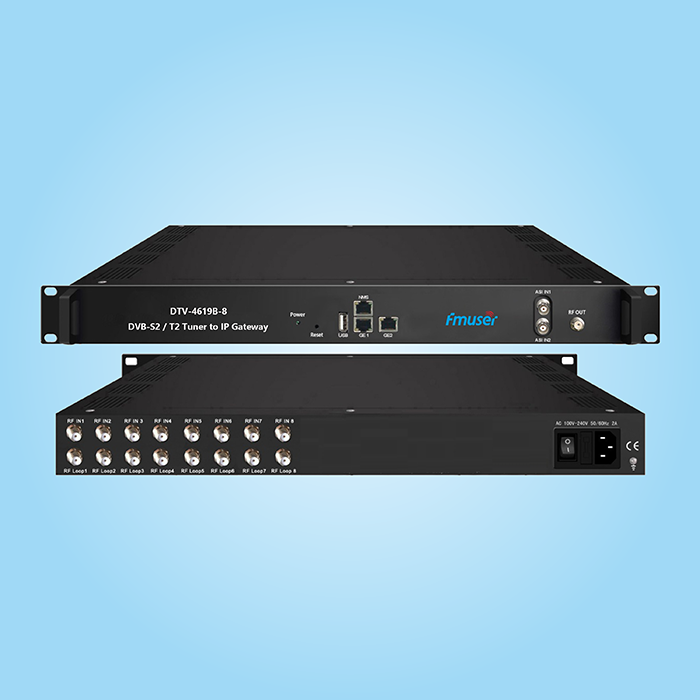 DTV-4619B-8 (DVB-S2 T2) Tuner to IP Gateway