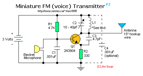 Miniature FM Voice Transmitter