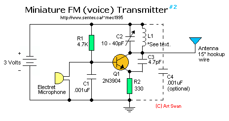 miniature fm voice transmitter