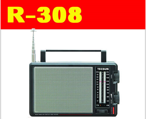 NEW TECSUN R-308 ANALOG AM/FM LARGE SPEAKER RADIO R308