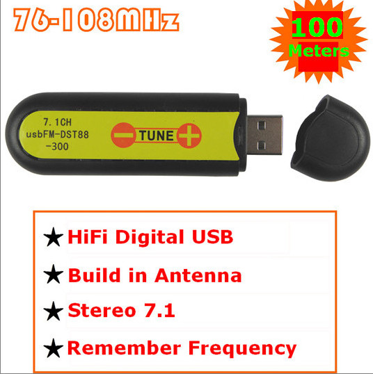 FMUSER USB FM transmitter wireless sound card stereo 7.1 channel 100meters FM-FU88-100
