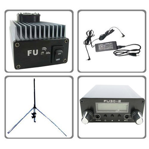 FMUSER FU-30A 30W Professional FM output power amplifier system kit 85 to 110MHz from 0.2w increase to 30w cover 3KM-10KM
