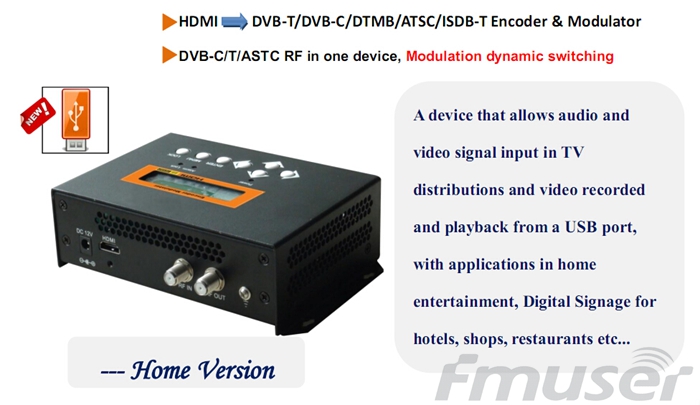 Muti Standards DVB-T2/DVB-T/DVB-C/DVB/FM isdb-t to dvb-t converter