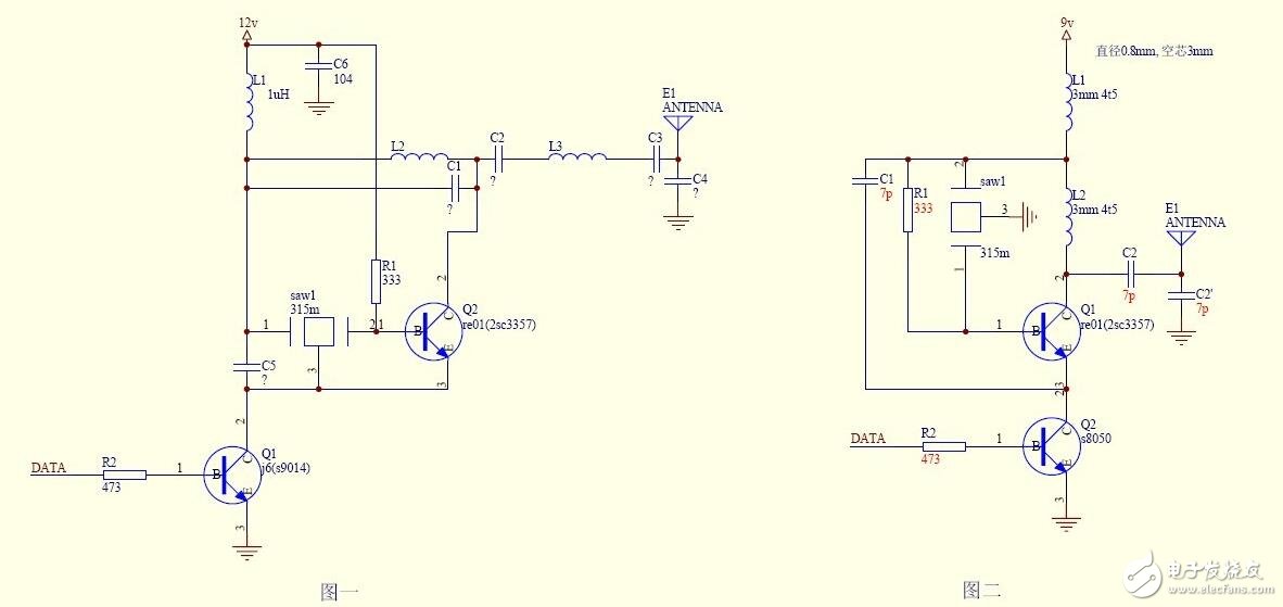 Explain several types of wireless transmitting circuits in detail