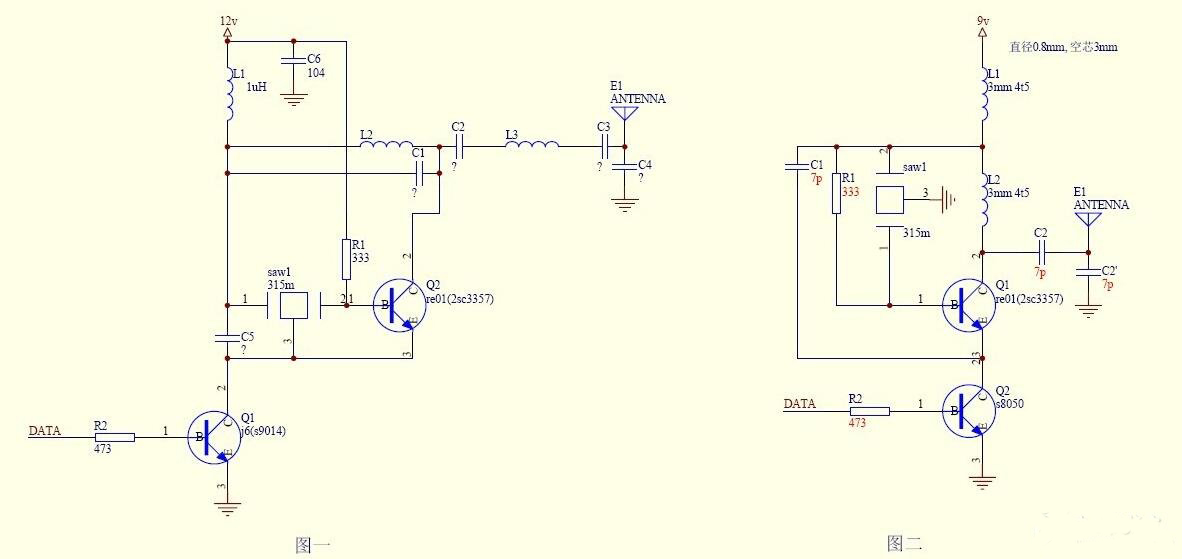 Explain in detail several types of wireless transmitting circuits